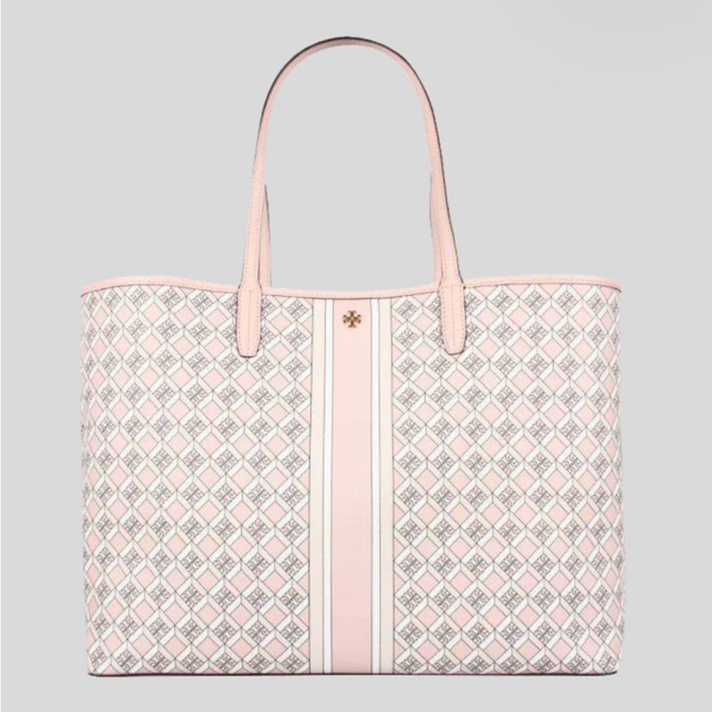 Tory Burch Pink Geo logo Tote